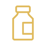 IV Vitamins medicine bottle icon gold